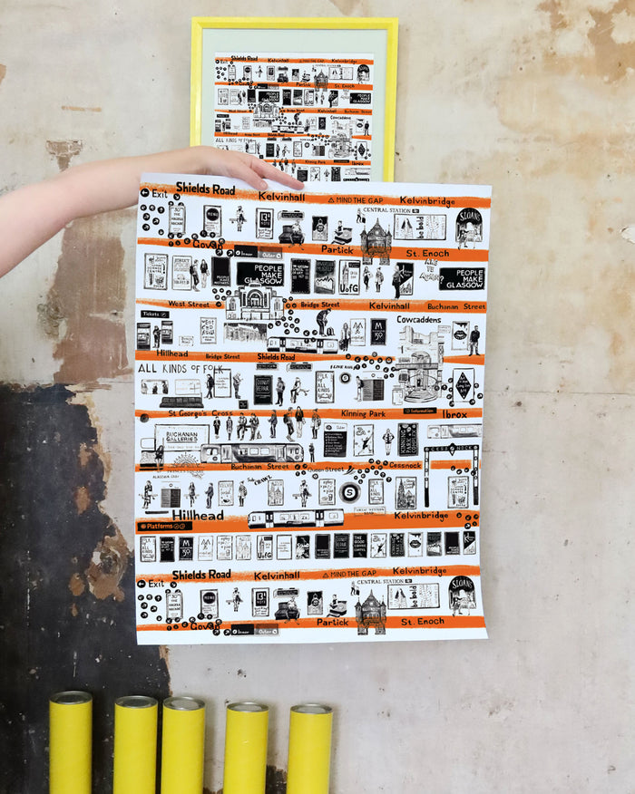 Glasgow Underground Art Print