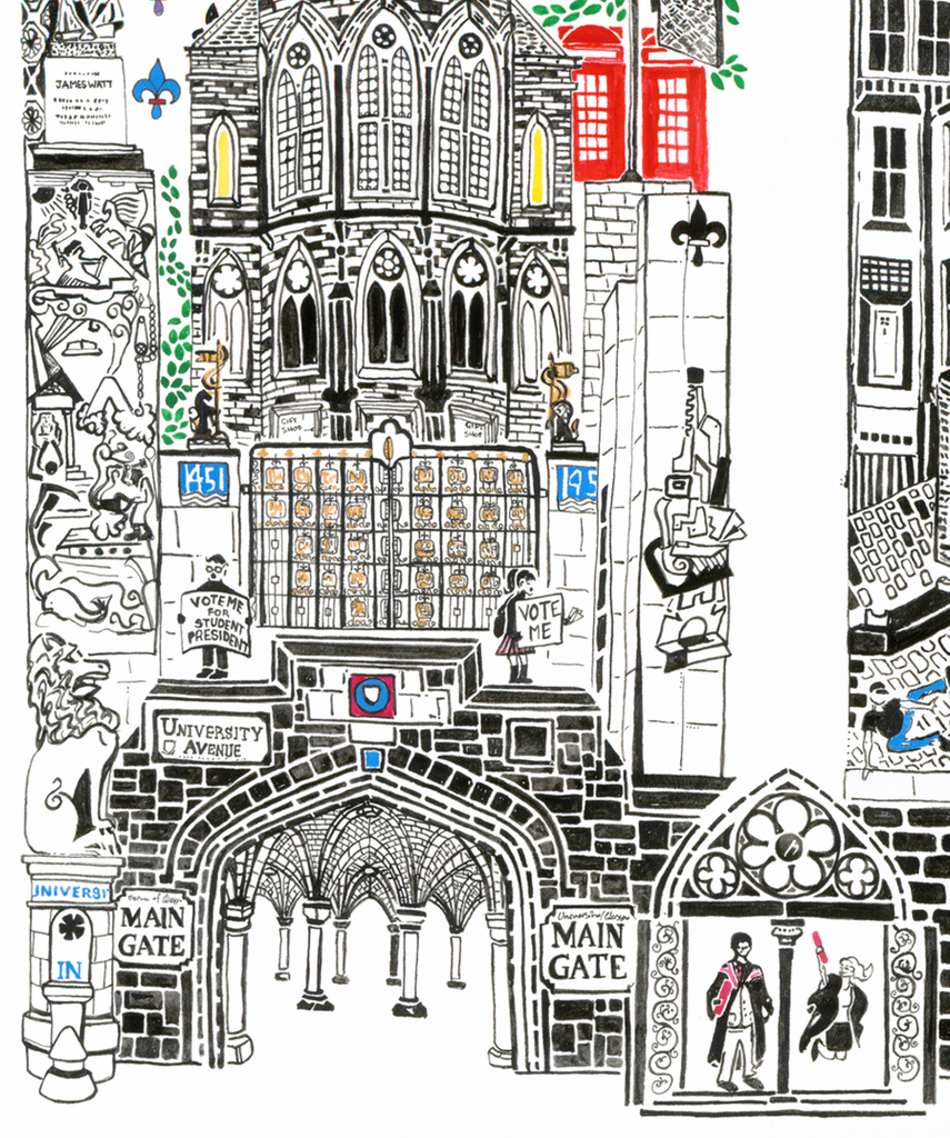 Glasgow University Print