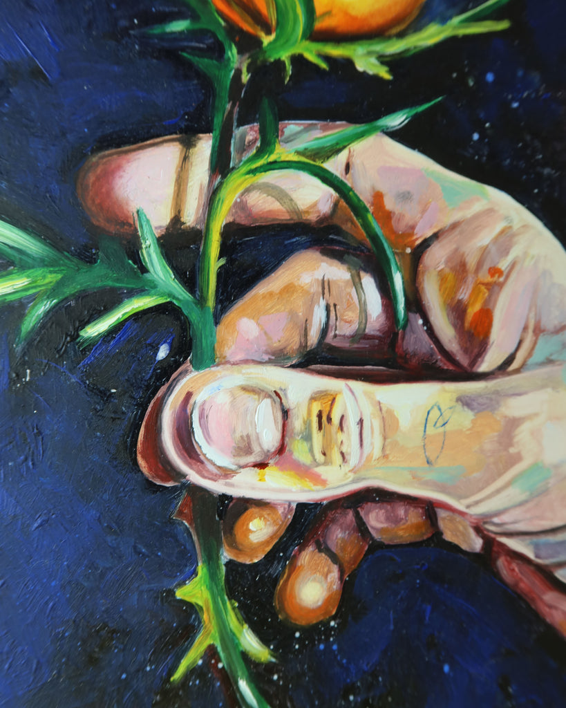 Feeling Prickly - Oil Painting
