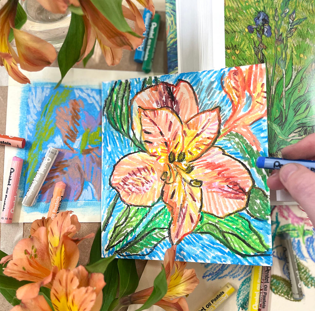 🌻 Colour and Vincent | Flower Drawing Class | 5th April🌻